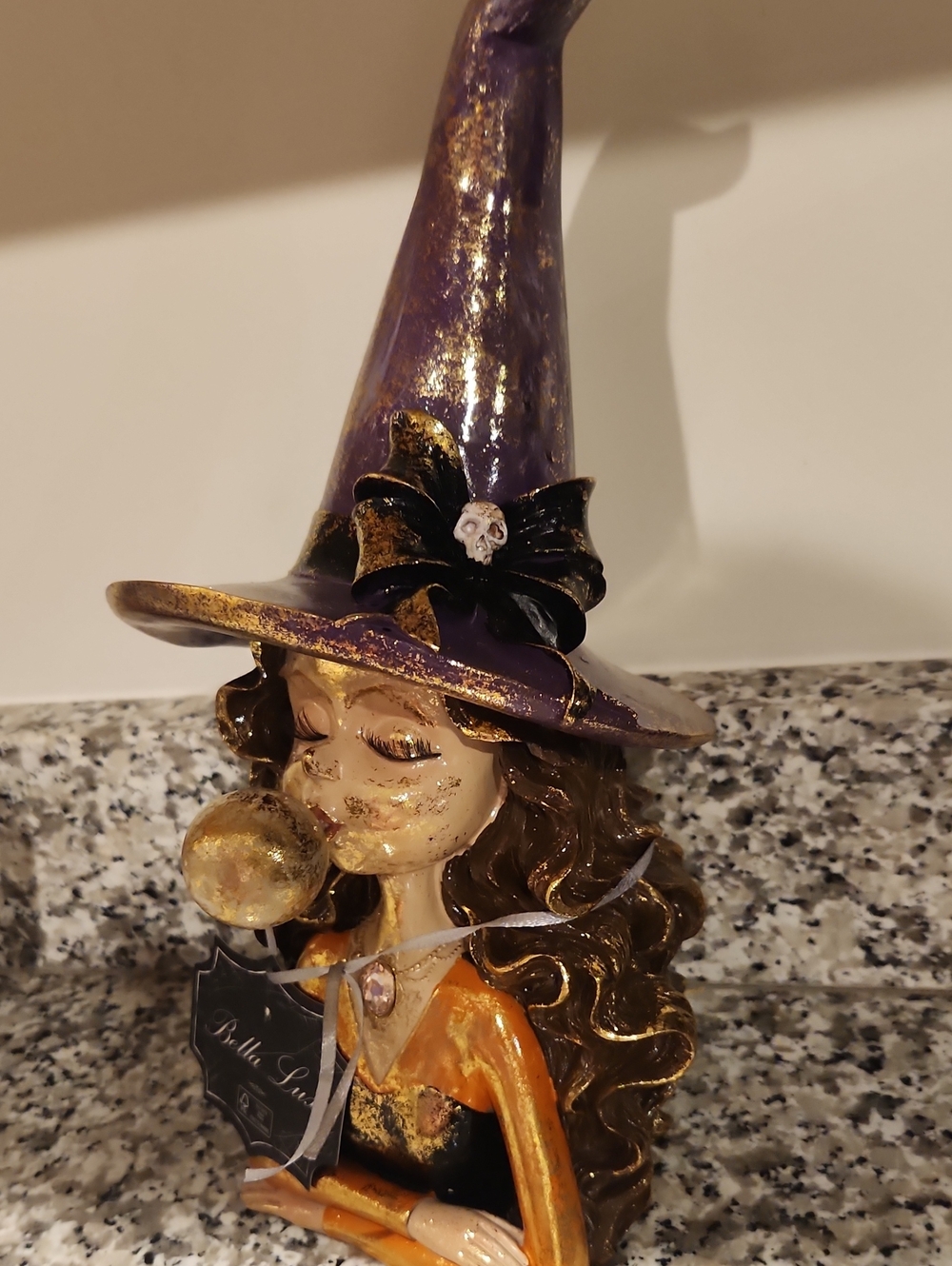 Purple Witch Blowing A Bubble Bella Lux - Picture 5 of 8